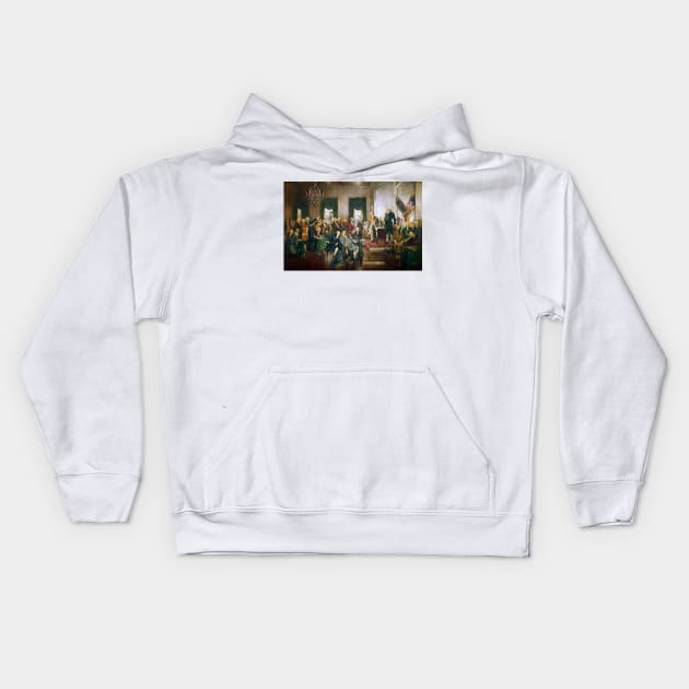 The Signing of the Constitution of the United States - Howard Chandler Christy Kids Hoodie by podartist